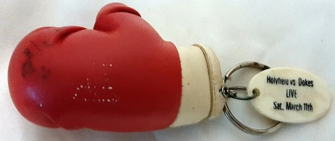 Holyfield vs Dokes Promo Keychain 3/11/1989 Boxing Cover