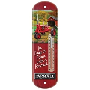 'It's Easy to Farm with a Farmall' Metal Thermometer - Picture 1 of 1