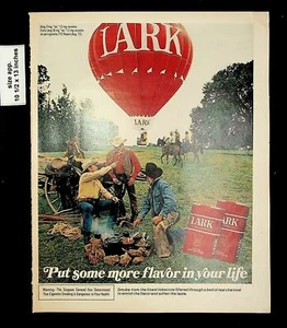1972 Lark Cigarettes Hot Air Balloon Vintage Print Ad 18540 - Picture 1 of 1