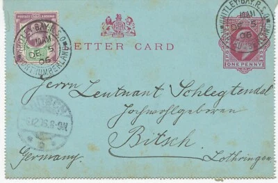GB „WHITLEY-BAY.R.S.O / NORTHUMBERLAND“ Railway Sub Office postmark on fine EVII - Image 1 of 4