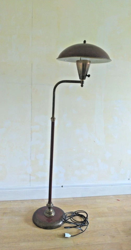 Vintage- lampe de sol année 40'/ 50'-orientable- - Photo 1/4