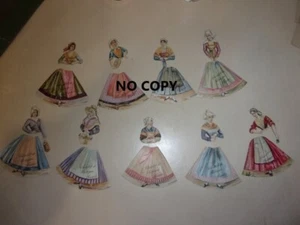 Joli lot de 9 chromo-découpis CHOCOLAT de BRETAGNE Costumes régionaux - Imagen 1 de 3