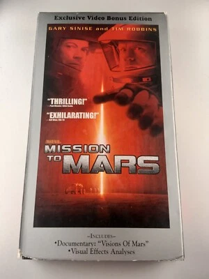 Mission to Mars (VHS) 2000 Tim Robbins, Gary Sinise, Don Cheadle TESTED - Image 1 of 3