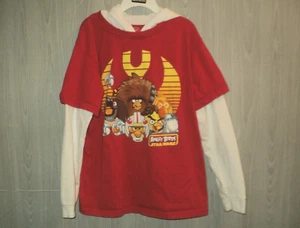 Angry Birds Boy's Size S Hooded Top Layered Look Long Sleeves Shirt Red - Picture 1 of 3