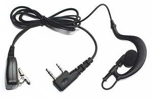 Ear Hook G Shape Earpiece PTT 2 Pin Connector KENWOOD Baofeng PUXING Radio K301 - Picture 1 of 1
