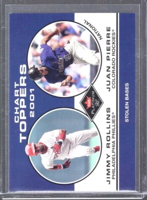 2001 Fleer Platinum Chart Toppers Jimmy Rollins Juan Pierre #428 - Image 1 of 2