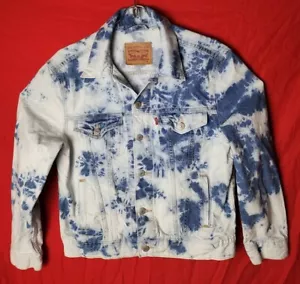 Giacca denim camionista Levis Strauss & Co donna media M blu lavaggio pietra acido - Foto 1 di 5