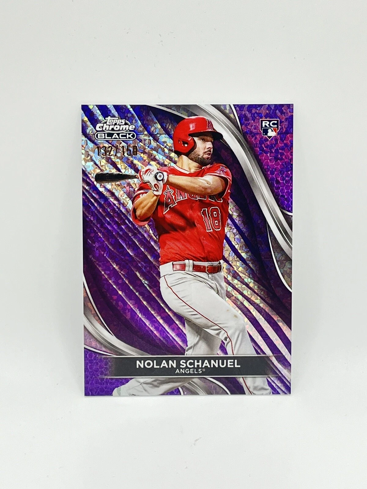 2024 Topps Chrome Black Nolan Schanuel RC Purple Mini Diamond /150 #75 (CA)
