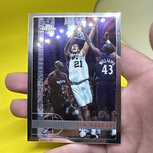 1997-98 Topps Chrome Tim Duncan RC Rookie Card #115 San Antonio Spurs HOF MINT