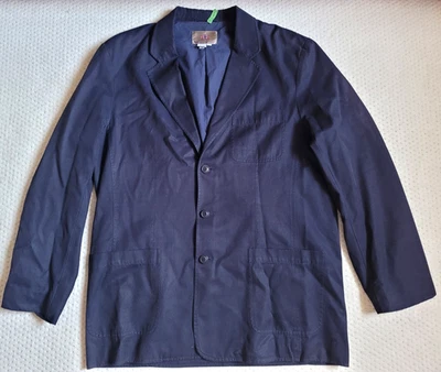 Abrigo deportivo The Territory Ahead azul marino seda algodón campo viaje blazer chaqueta Foto 1 de 4