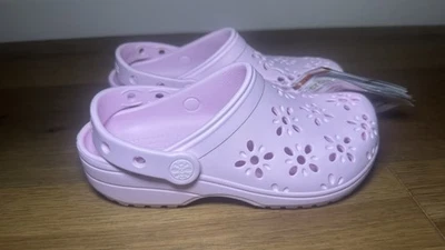 Zuecos Crocs Unisex-Niño Clásicos con Diseño Floral Recortado Junior Niños Talla 3 Foto 1 de 4