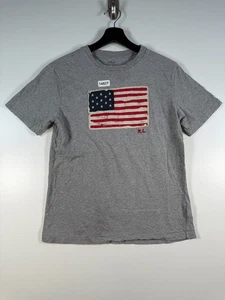 Polo Ralph Lauren Kinder Jungen amerikanische Flagge Grafik Tee T-Shirt grau Gr. L 14-16 - Bild 1 von 7