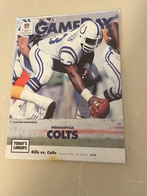 10/19/86 Indianapolis Colts @ Buffalo Bills  NFL Football  Program - MT - Image 1 of 2