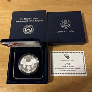 2011 US MINT MEDAL of Honor Commemorative Coin Proof Silver Dollar w/OGP&COA - Picture 1 of 5