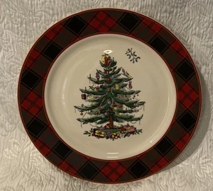 NIB ~ Spode CHRISTMAS TREE TARTAN 12” Buffet Plate or Platter - Picture 1 of 12