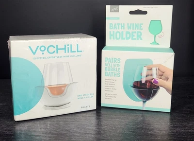 Enfriador de vino personal VoChill - Copas sin tallo NUEVO SELLADO + Soporte de vino de 30 vatios Foto 1 de 4