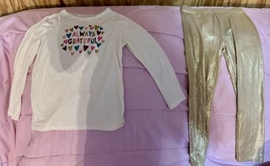 Adorable Long Sleeve And Sparkly Pants Outfit For Little Girl - Picture 1 of 1