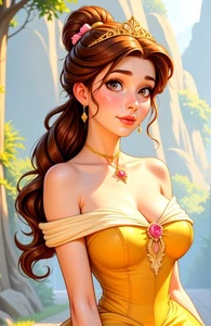 DISNEY BEAUTY & THE BEAST BELLE BALLROOM GOWN CARD STOCK PRINT 11" X 17", NEW - Picture 1 of 1