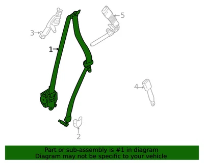 Nuevo Conjunto de Cinturón Infiniti Genuino-Lengua, Pretensor Delantero Rh 868841V90A Fabricante de Equipo Original Foto 1 de 4