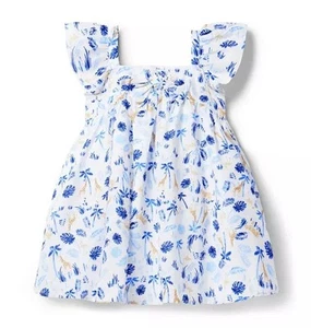 Janie and Jack Safari Flutter Sleeve Dress NWT Size 6 - Picture 1 of 4