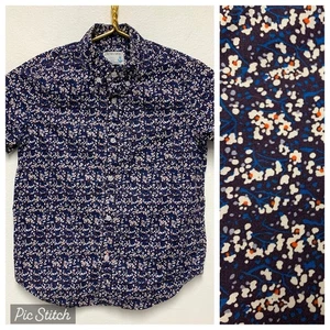 Crewcuts Floral Button Down Shirt Boys Small 6-7 Short Sleeve Collared Cotton - Picture 1 of 10