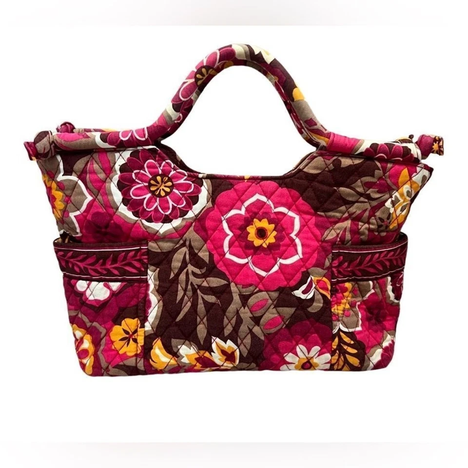 Vera Bradley 2009 Carnaby цветочный Gabby стеганая сумка с короткими ручками Дамская сумка розовый богемное шик - Изображение 1 из 1