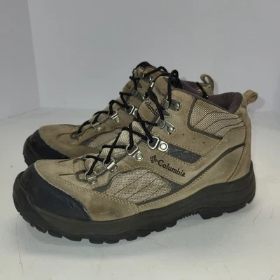 Columbia Mens Hiking Shoes Ankle High Sz 8.5 Brown Toe Cap Lace Up Work Outdoor - Image 1 of 4