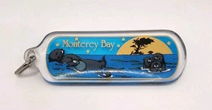 Portachiavi e souvenir promozionale vintage Monterey Bay Otters ovale 3,5" - Foto 1 di 3