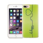 Case for Apple IPHONE 7 Plus Be Happy Green Bag Cover Motif Slim TPU