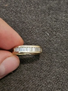 ArtCarved Modernist Bandring - 14K Gelbgold 13 Diamanten Baguettes 0,74TW. - Bild 1 von 6
