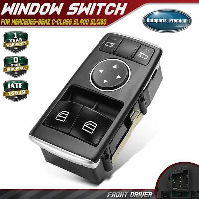 Front Driver Power Window Switch for Mercedes-Benz C-Class SL400 SLC180 SLK200 - Image 1 of 4