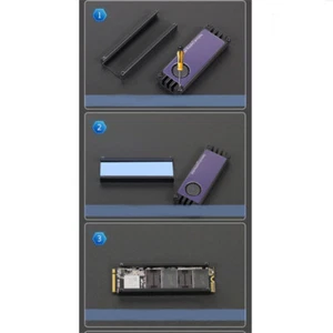 12V OLED Display M2 SSD Heatsink Cooler Temperature For M.2 2280 SSD Solid - Afbeelding 1 van 10