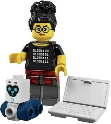 LEGO Series 19 Programmer Nerd Minifigure (71025) New Retired Collectible CMF - Image 1 of 4