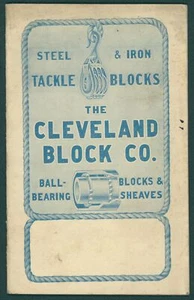 C1905 Cleveland Block Co aparejos poleas acero hierro comercio catálogo imágenes precio - Imagen 1 de 6
