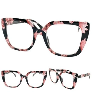 Women's Oversized Classic Vintage Retro READING EYE GLASSES Readers Floral Frame - Picture 1 of 6
