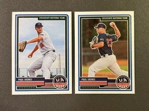 Paul Skenes - 2023 USA Baseball Stars & Stripes #80 + #87 - Collegiate National - Picture 1 of 2