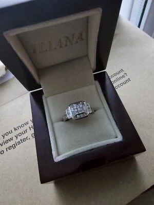 Помолвочное кольцо из белого золота с георгусом и настоящим бриллиантом ПРИНЦЕССА  - Изображение 1 из 4