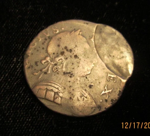 1775 British halfpence double struck Cover