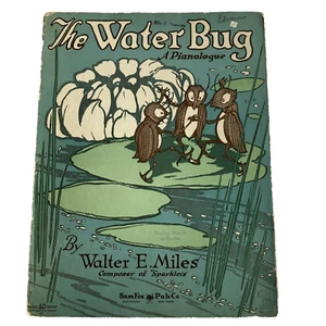 The Water Bug A Pianologue by Walter E. Miles 1925 Sheet Music - Picture 1 of 5