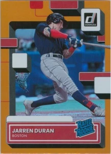 Jarren Duran 2022 RC Panini Donruss Rated Rookie Orange #40 Boston Red Sox - Picture 1 of 2