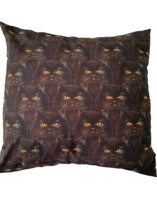 Handmade Cat Throw Pillow Cover Sham 16”x16” envelope Enclosure Cover Only - Picture 1 of 2
