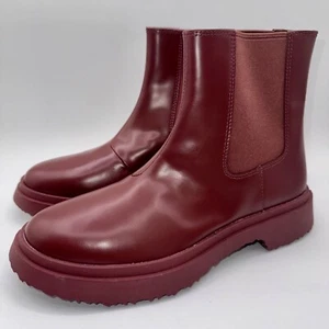 Camper Walden Boots Women’s Size 9 EU 40 Burgundy Leather Chelsea Ankle Boots - Picture 1 of 15