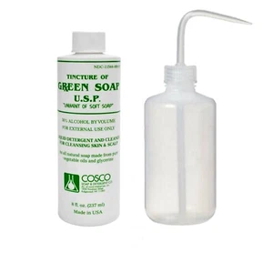 8 oz. Bottle Cosco Green Soap Tincture Tattoo Ink Wash and 8 oz. Diffuser Bottle - Picture 1 of 3