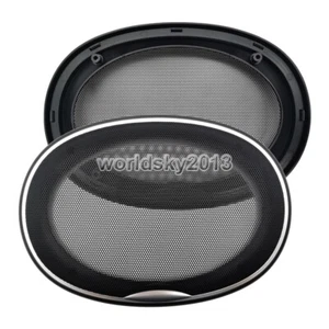 2x Cubierta de altavoz de 6x9 pulgadas 6""x9"" Audio Círculo Decorativo Parrilla de malla metálica #12 - Imagen 1 de 6