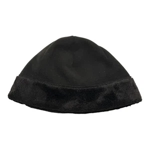 Lands End Women’s Dark Mahogany Fur Trimmed Cozy Fleece Hat Size One Size Pol - Picture 1 of 4