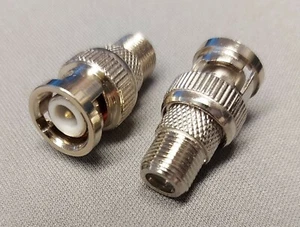 2 X adapter wtyczki BNC na gniazdo typu F - Zdjęcie 1 z 1