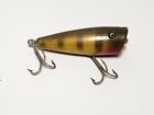 Vintage Wooden Fishing Lure Unmarked Glass-Eyed Tackle 
