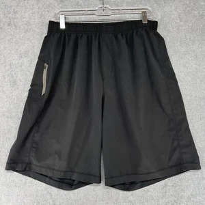 Pantalones Cortos Prana Para Hombre Grande Entrenamiento Ligero Negro Cremallera Bolsillo Cintura Elástica - Imagen 1 de 11