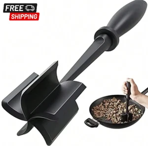 1pc Black Handheld Meat Chopper, Fruit & Salad Mixer, Heat Resistant Blender NEW - Picture 1 of 7