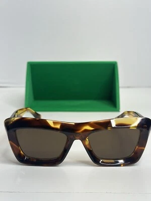 Women's BOTTEGA VENETA Cat Eye Acetate Havana Brown Sunglasses *Read*. - Image 1 of 4